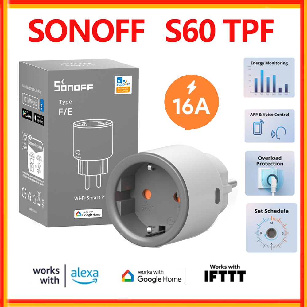 Sonoff Basic Switch - SONOFF S60 TPF AB Wifi Akıllı