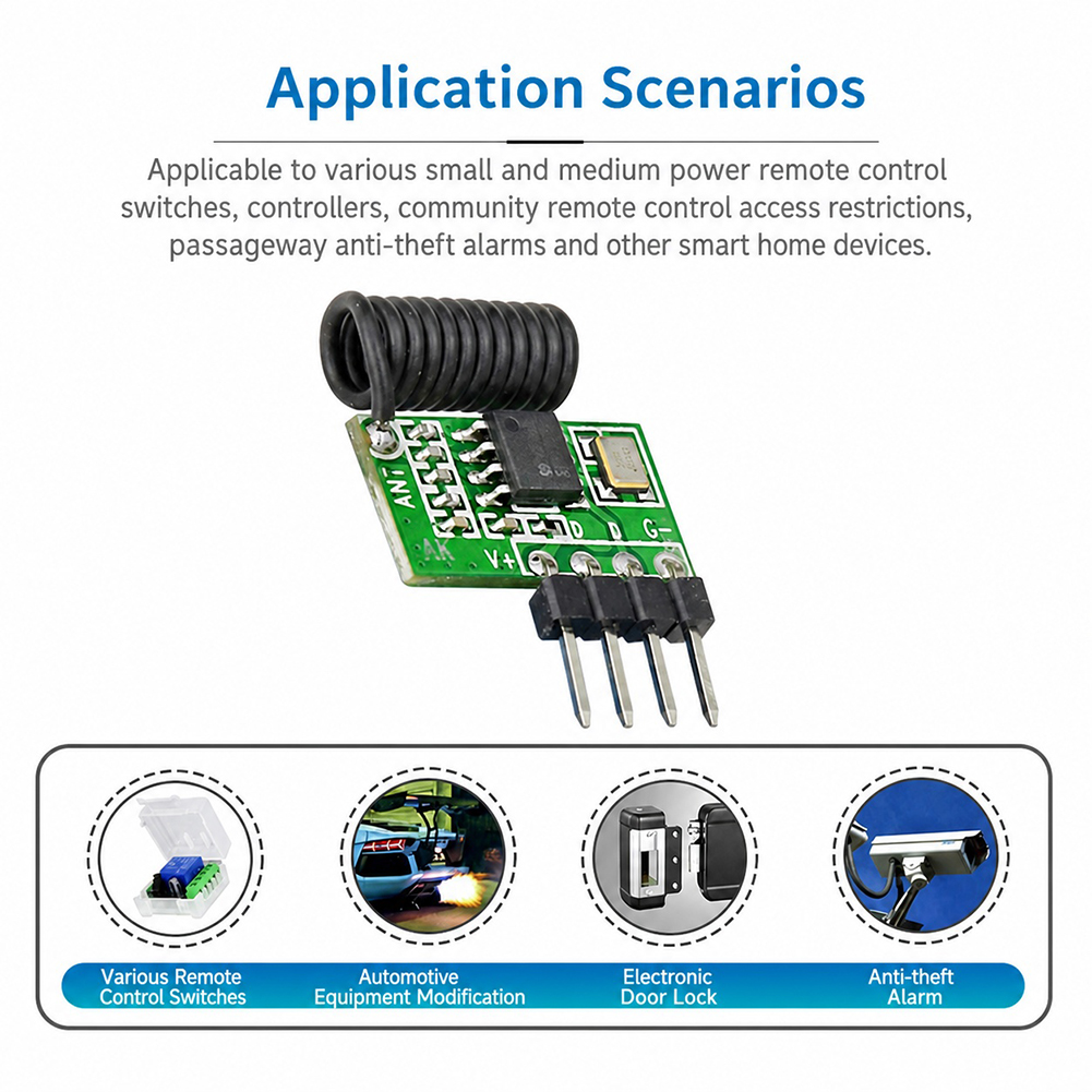 315MHz/433MHz Süperheterodin R - 433Mhz Receiver Module incelemesi ve fiyatı