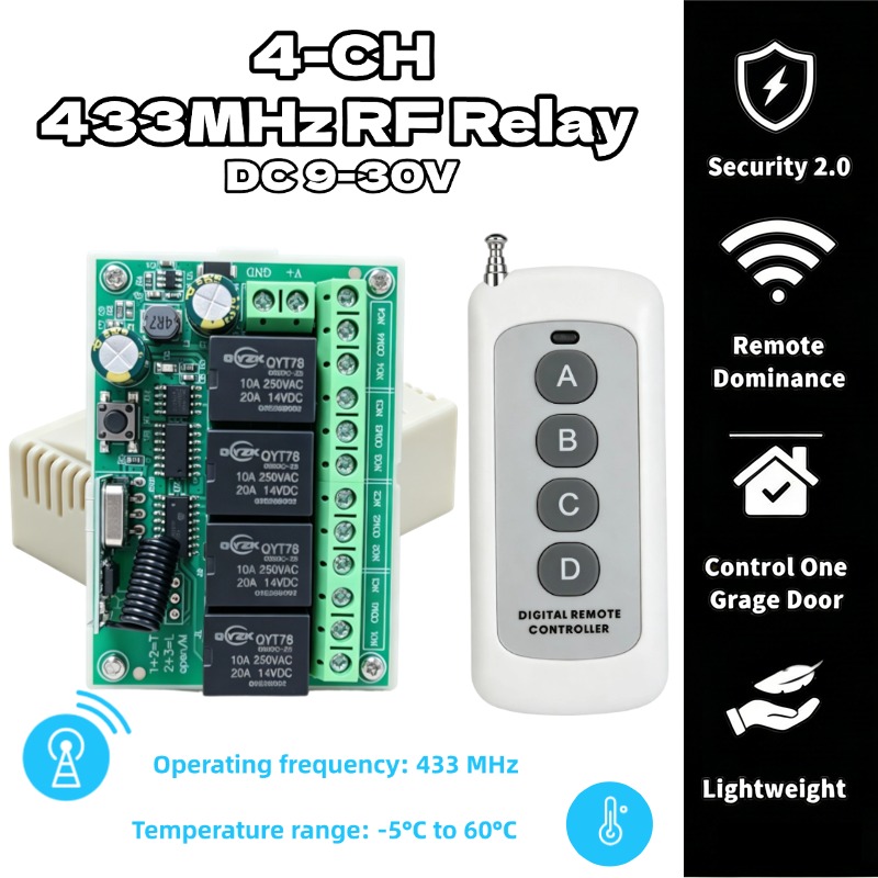 Evrensel Kablosuz Uzaktan Kuma - 433Mhz Receiver Module incelemesi ve fiyatı